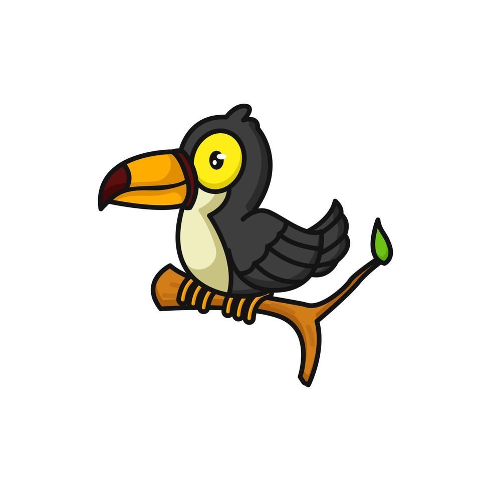 toekan vogel mascotte vector