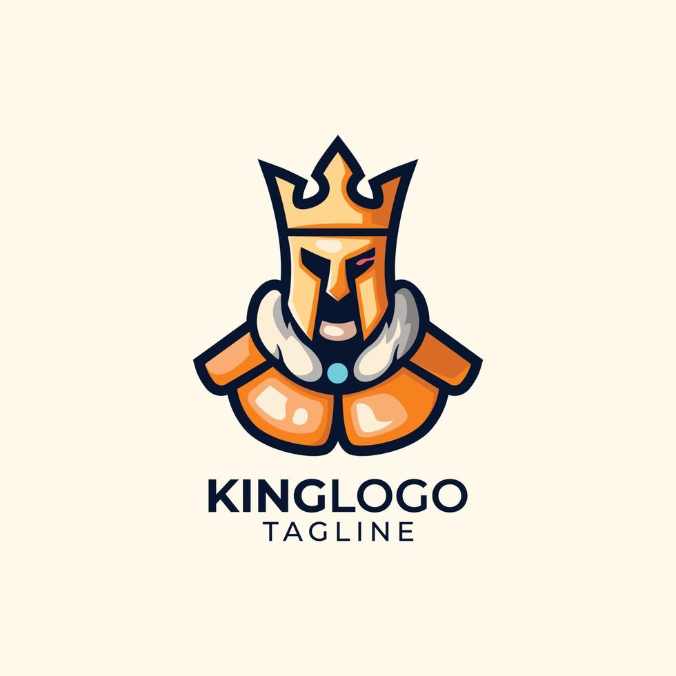 koningshoofd met kroonlogo vector