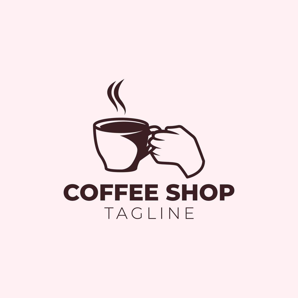 koffie retro logo ontwerp vector