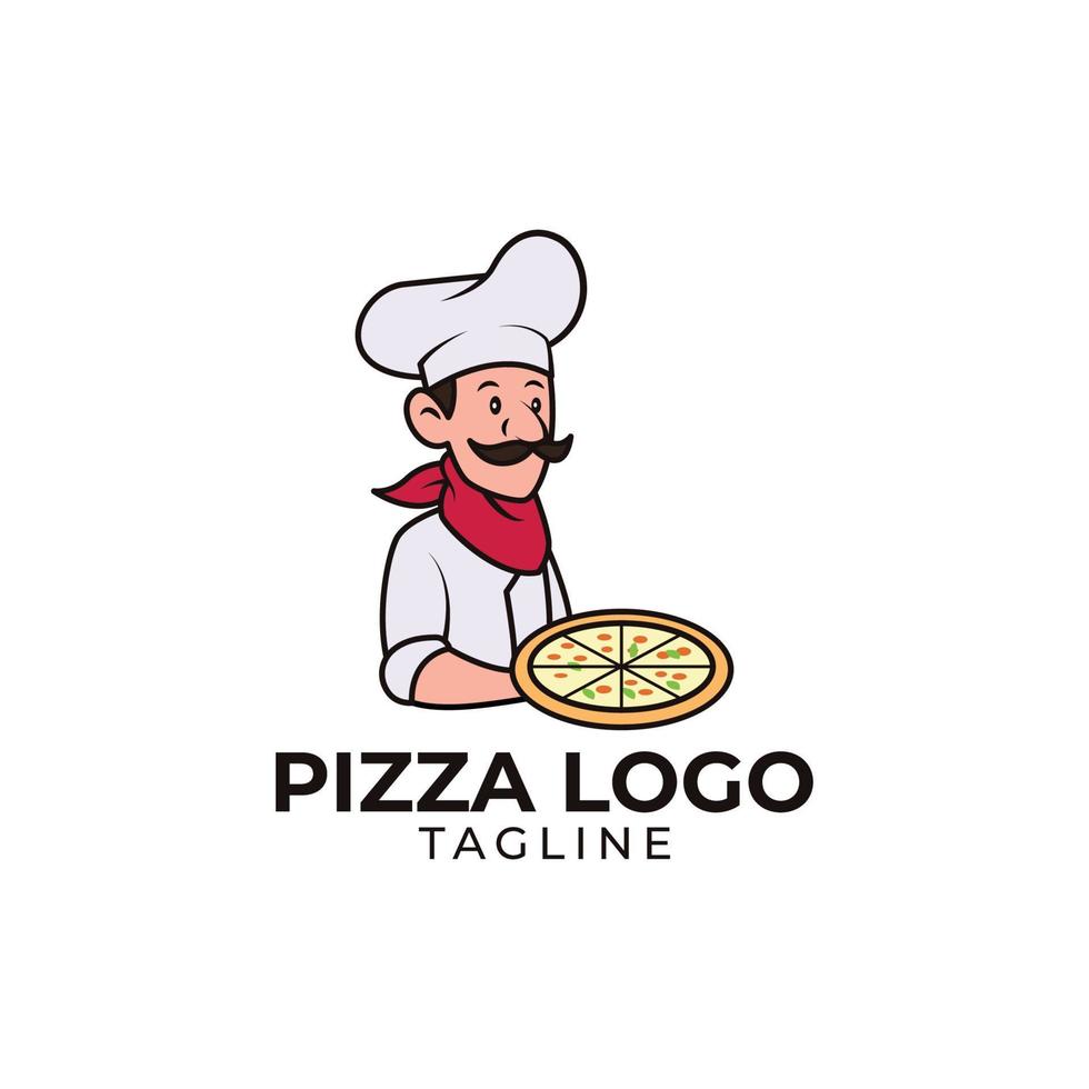 pizza logo ontwerp vector