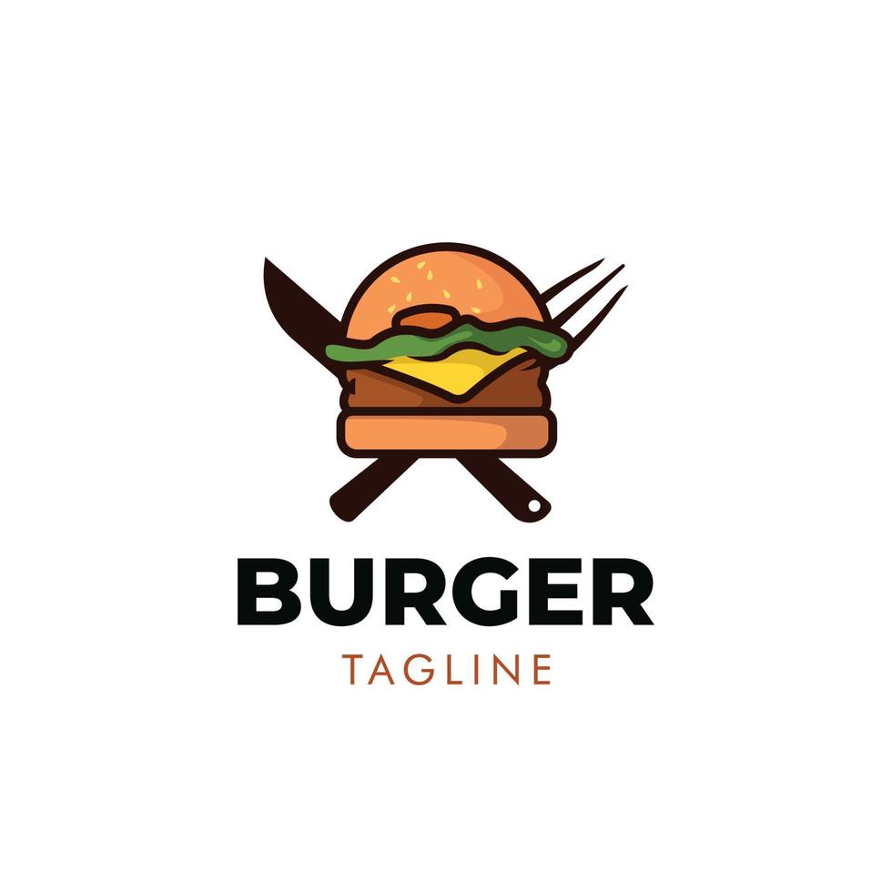 hamburger logo ontwerp vector