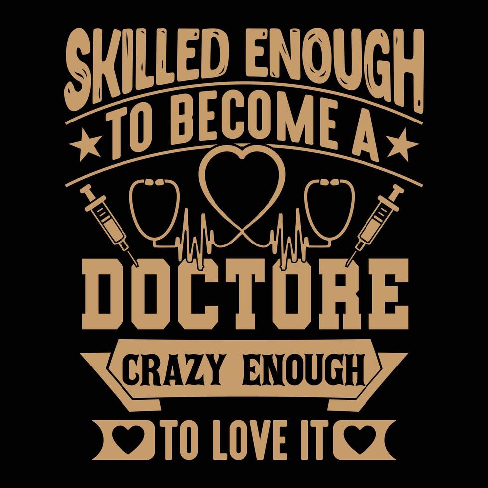 dokter t-shirt ontwerp, typografie element, illustratie vector