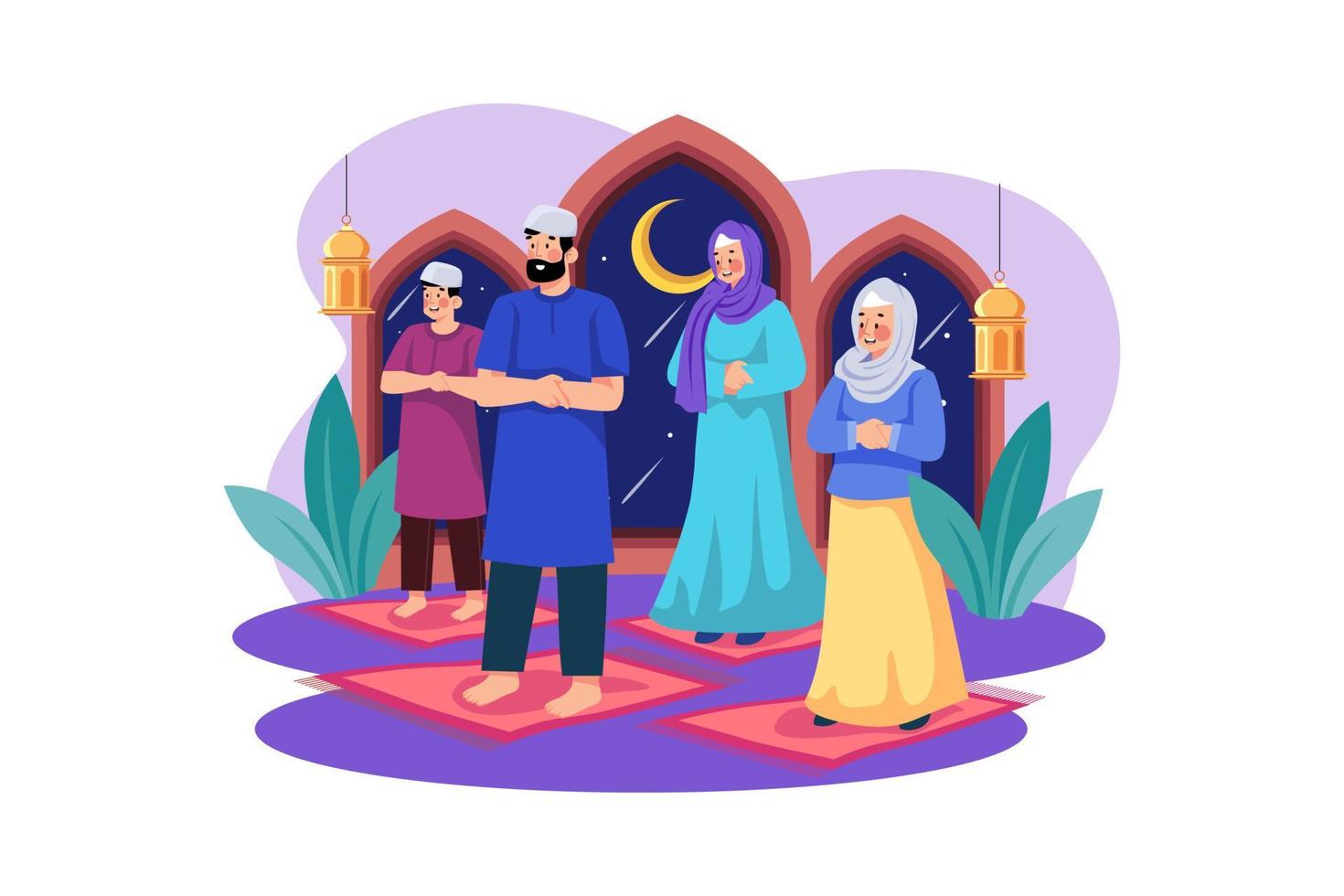 eid al-adha illustratie concept vector