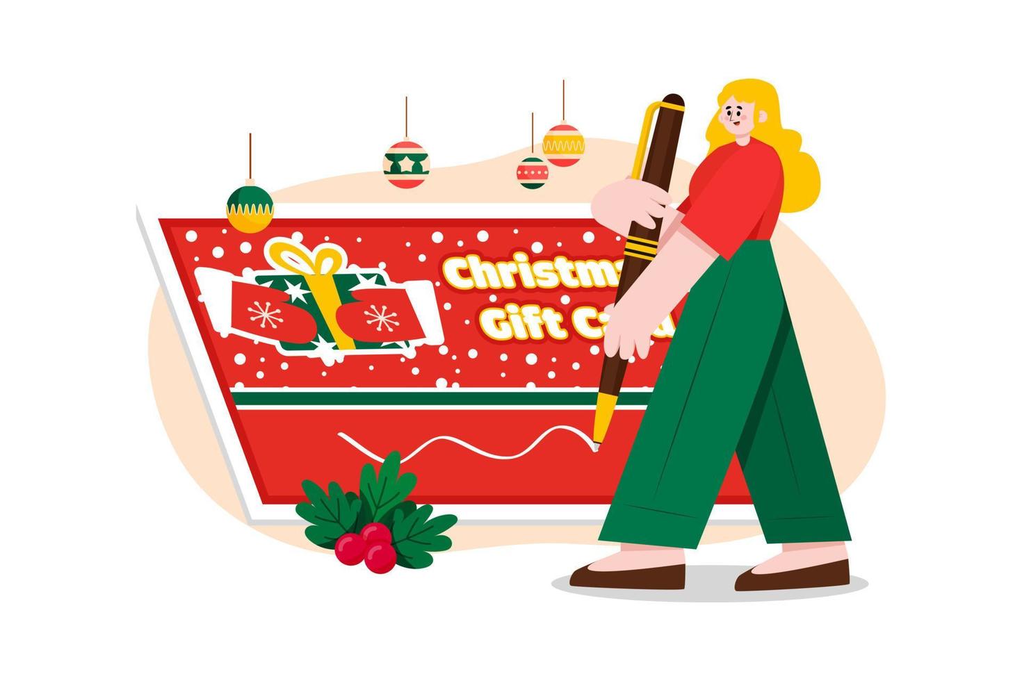 kerst cadeaukaart vector