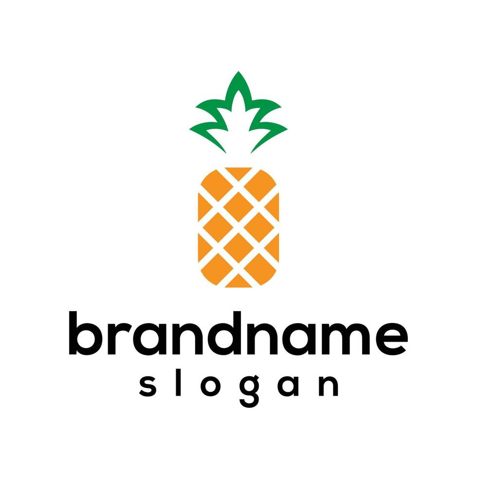 vectorafbeelding van ananas logo ontwerpsjabloon vector