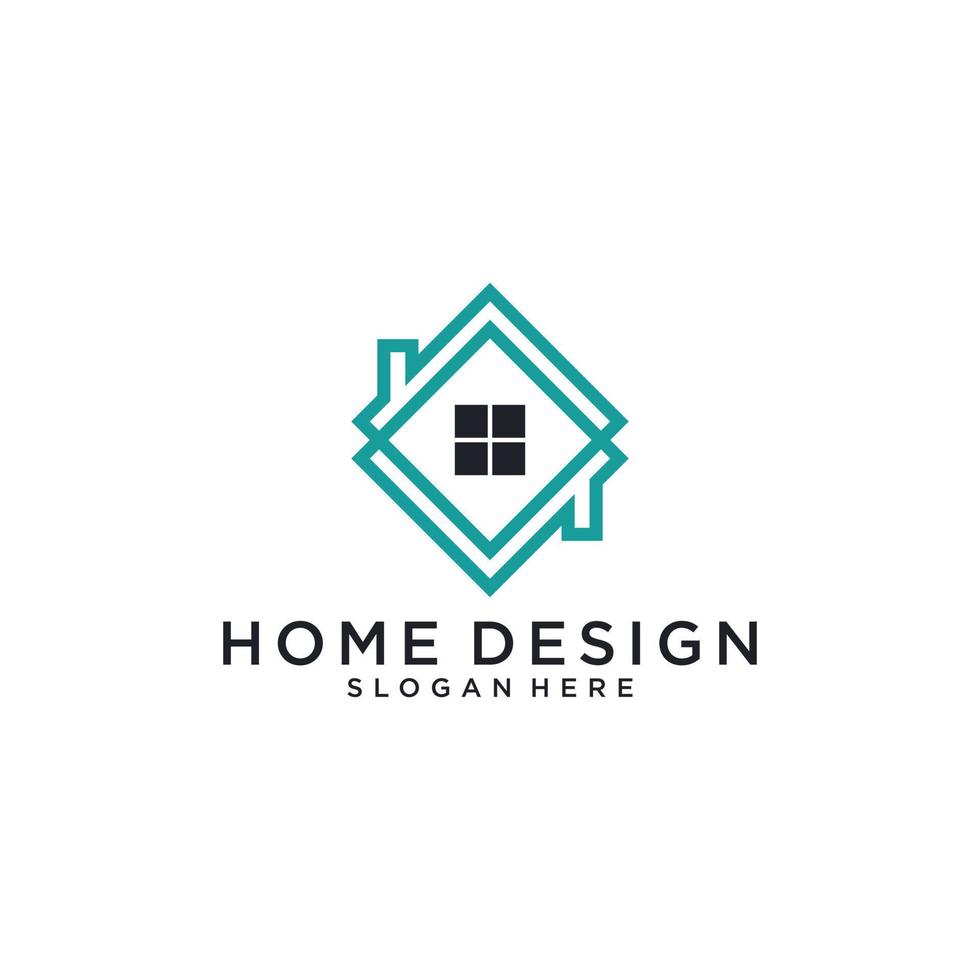 onroerend goed logo vector huis ontwerpconcept.