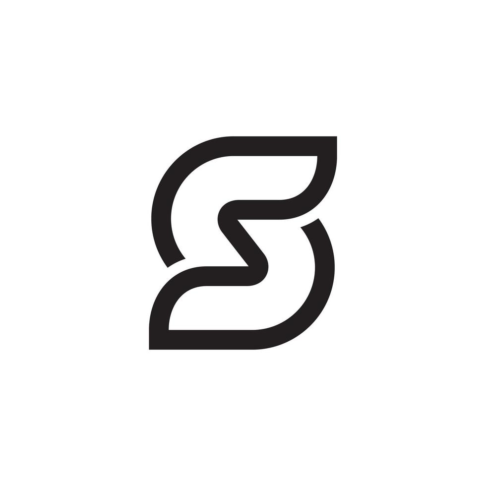 ss of s beginletter logo ontwerp vector op