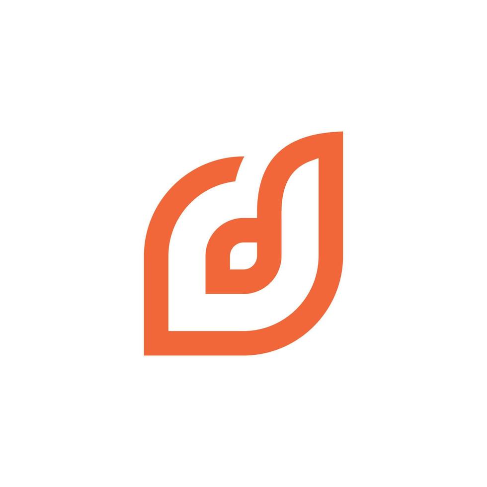 d of dd brief logo ontwerp vector. vector
