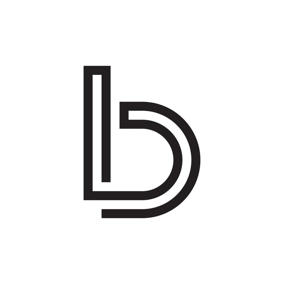 b of bb beginletter logo ontwerpconcept. vector