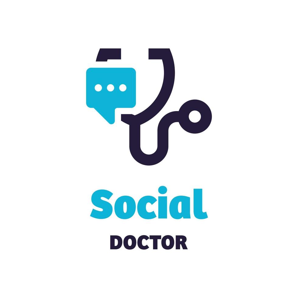 logo van sociale dokter vector