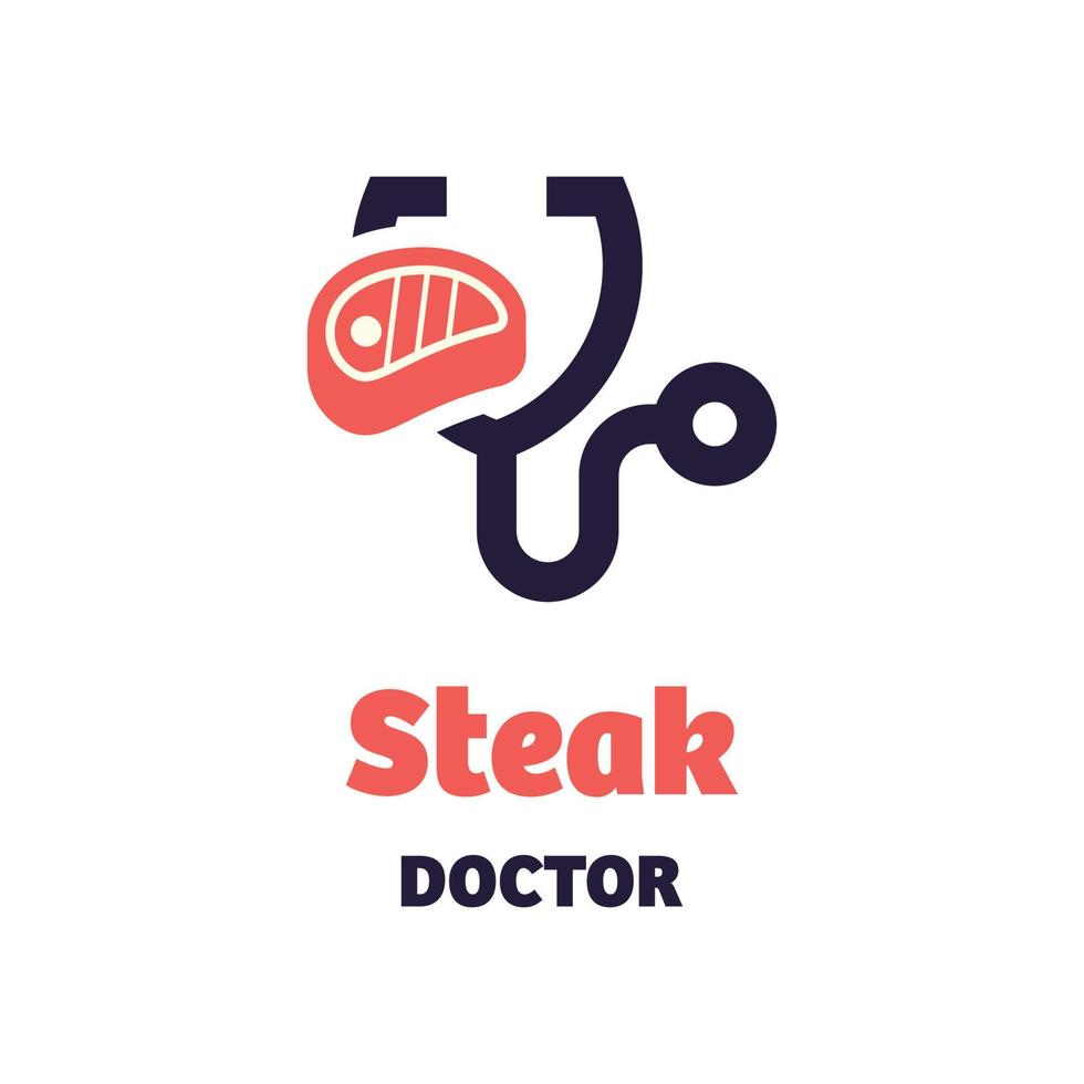 steak dokter logo vector