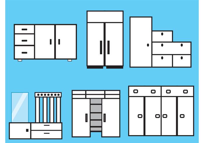 Meubilair en kluisvectoren vector