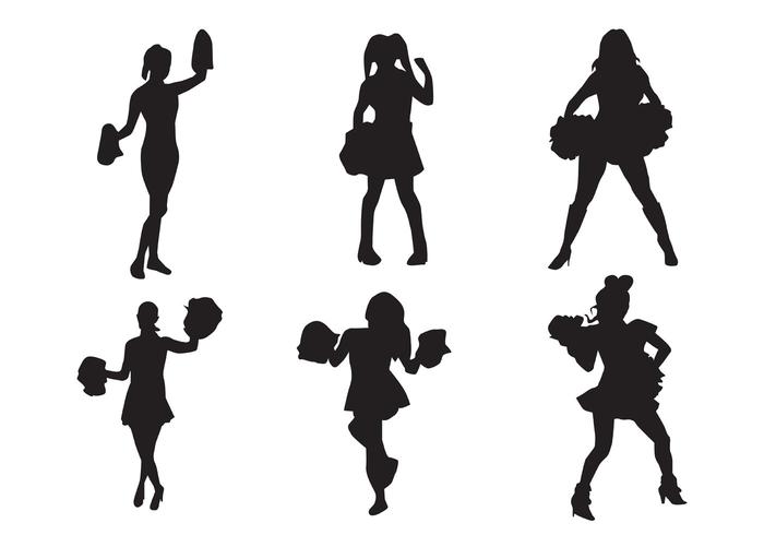 Cheerleader Silhouette Vectoren