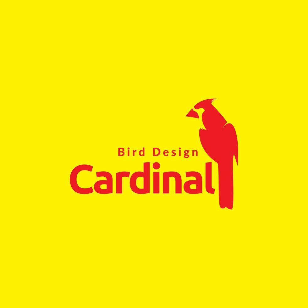rood abstract vogel kardinaal logo ontwerp vector grafisch symbool pictogram illustratie creatief idee