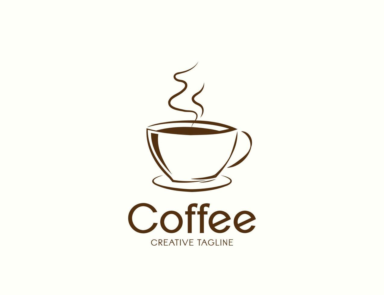 koffie logo ontwerp vector