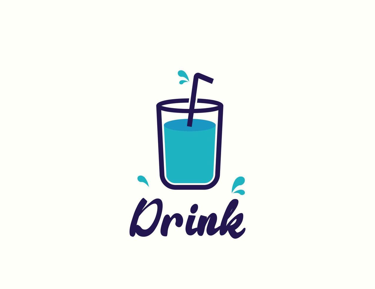 drinkbeker frisdrank logo ontwerp vector