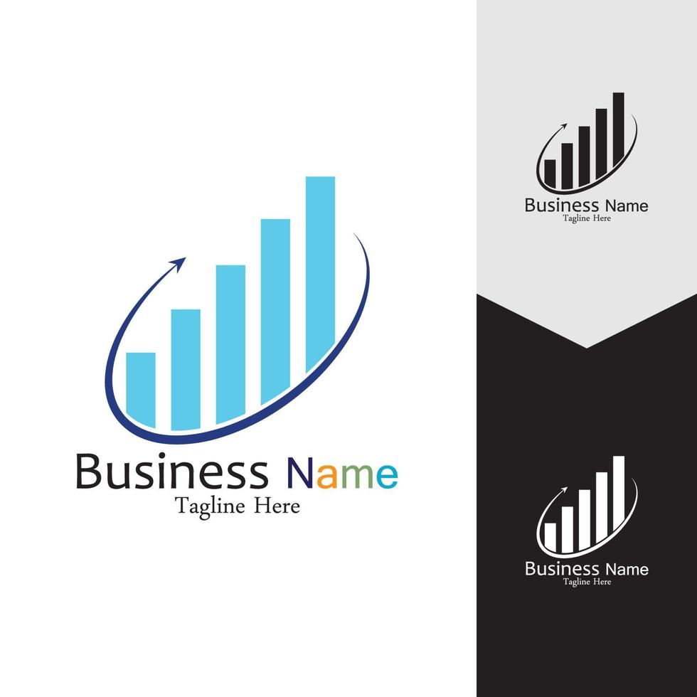 zakelijke marketing en financiën vector logo concept sjabloonontwerp