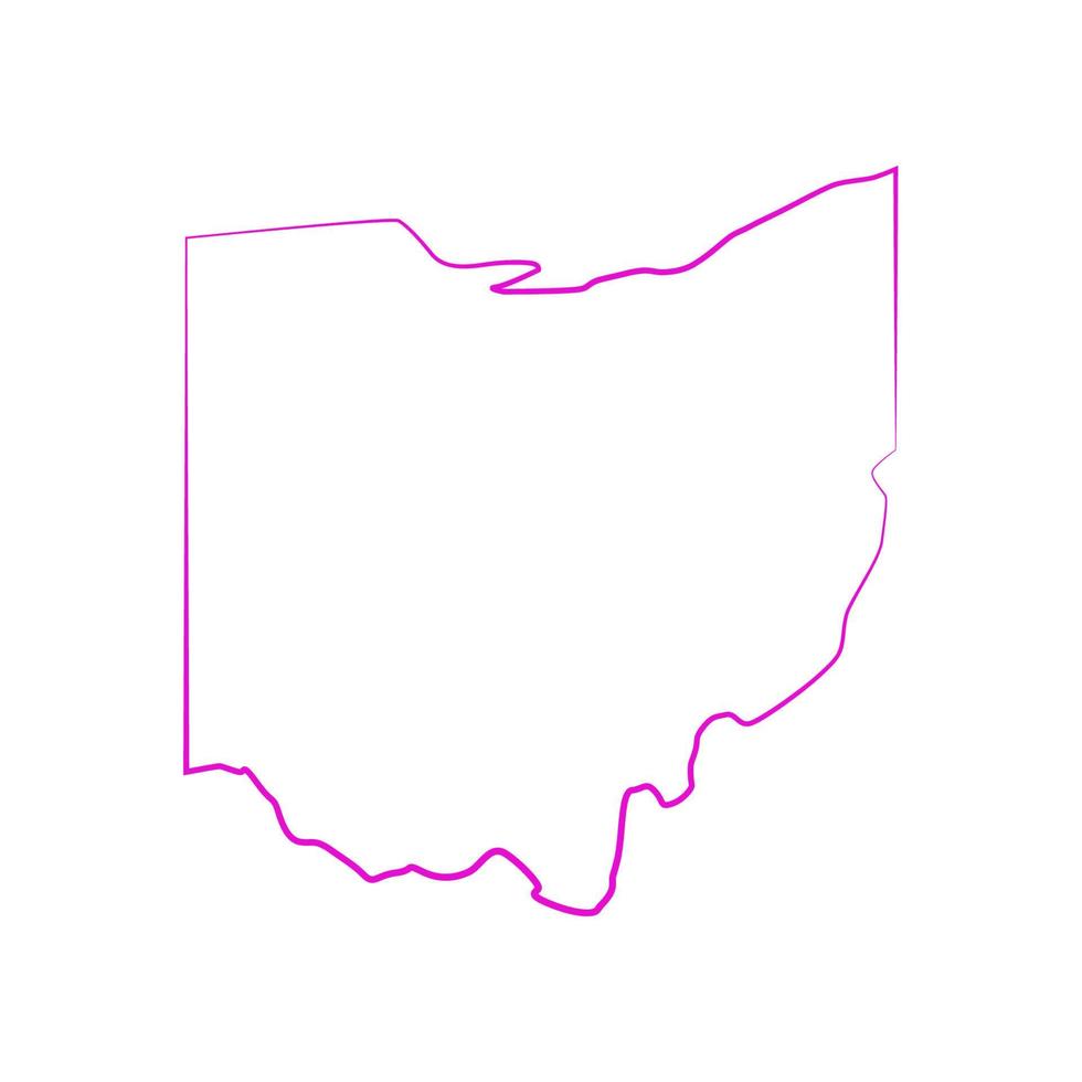 Ohio kaart geïllustreerd vector