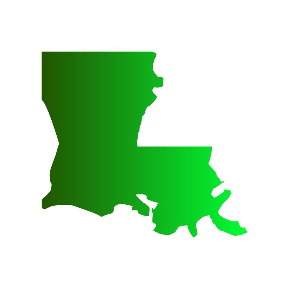 Louisiana kaart op witte achtergrond vector