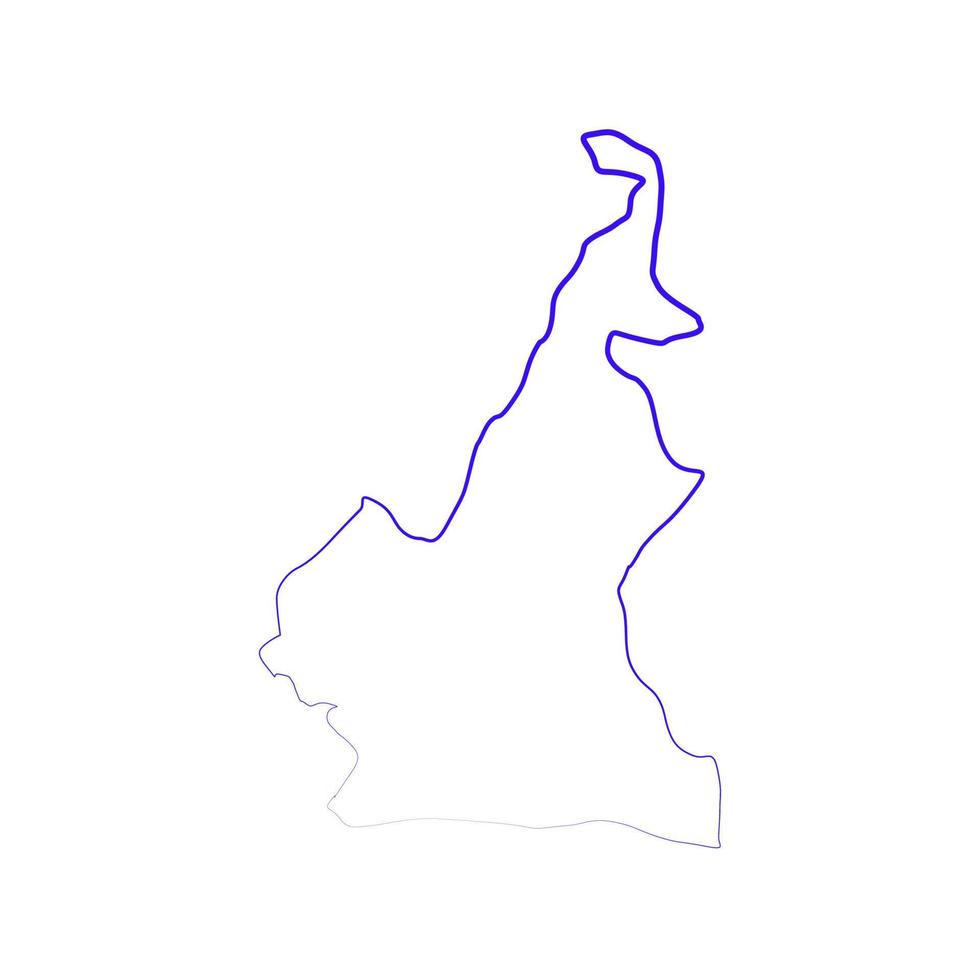 Kameroen kaart op witte achtergrond vector