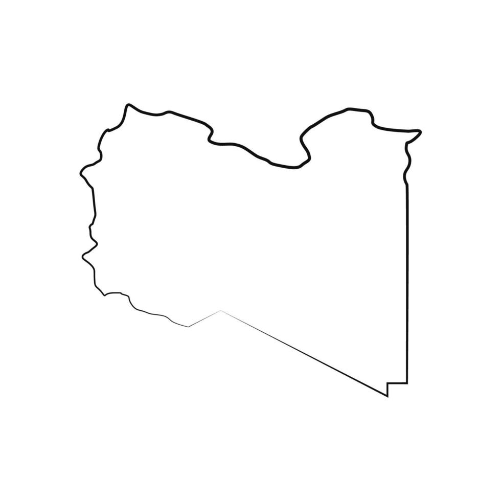 Libië kaart op witte achtergrond vector
