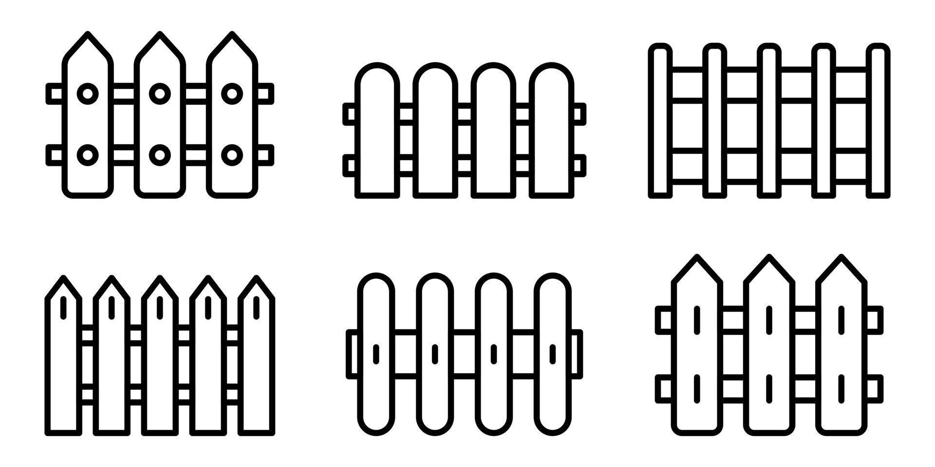 hek iconen set, Kaderstijl vector