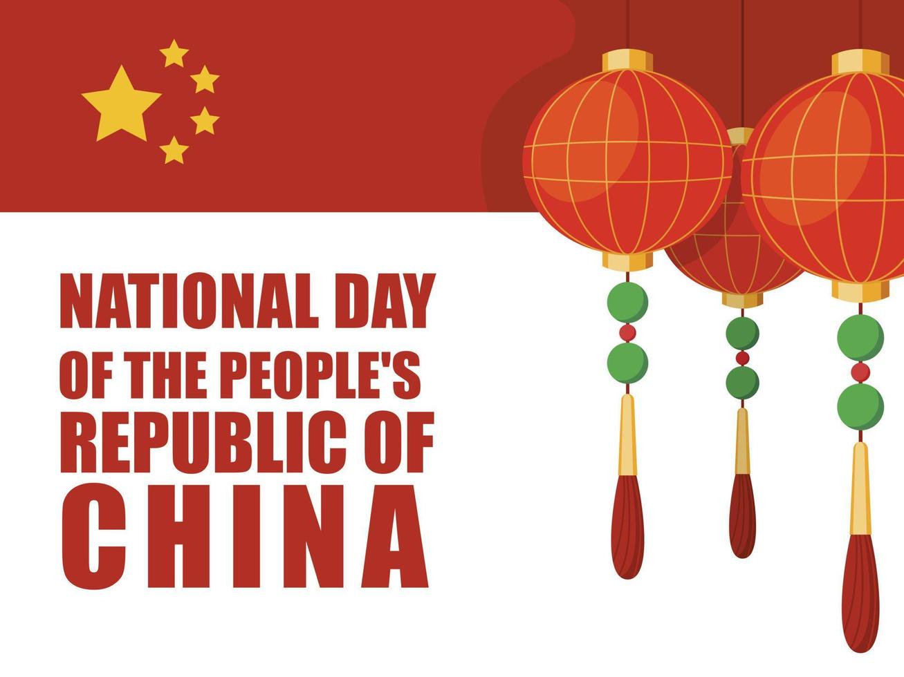 nationale dag van china mensen concept achtergrond, vlakke stijl vector