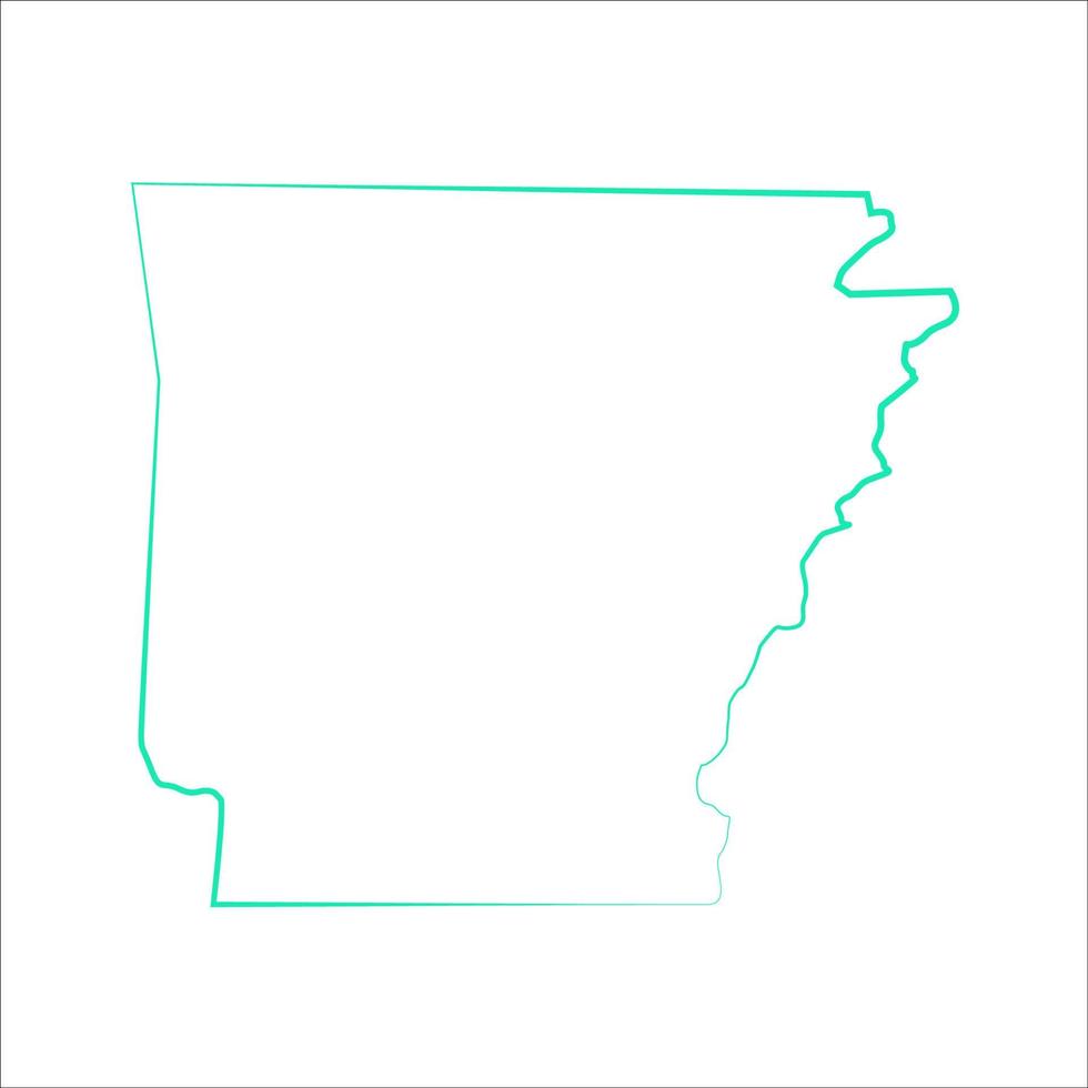 arkansas kaart op witte achtergrond vector