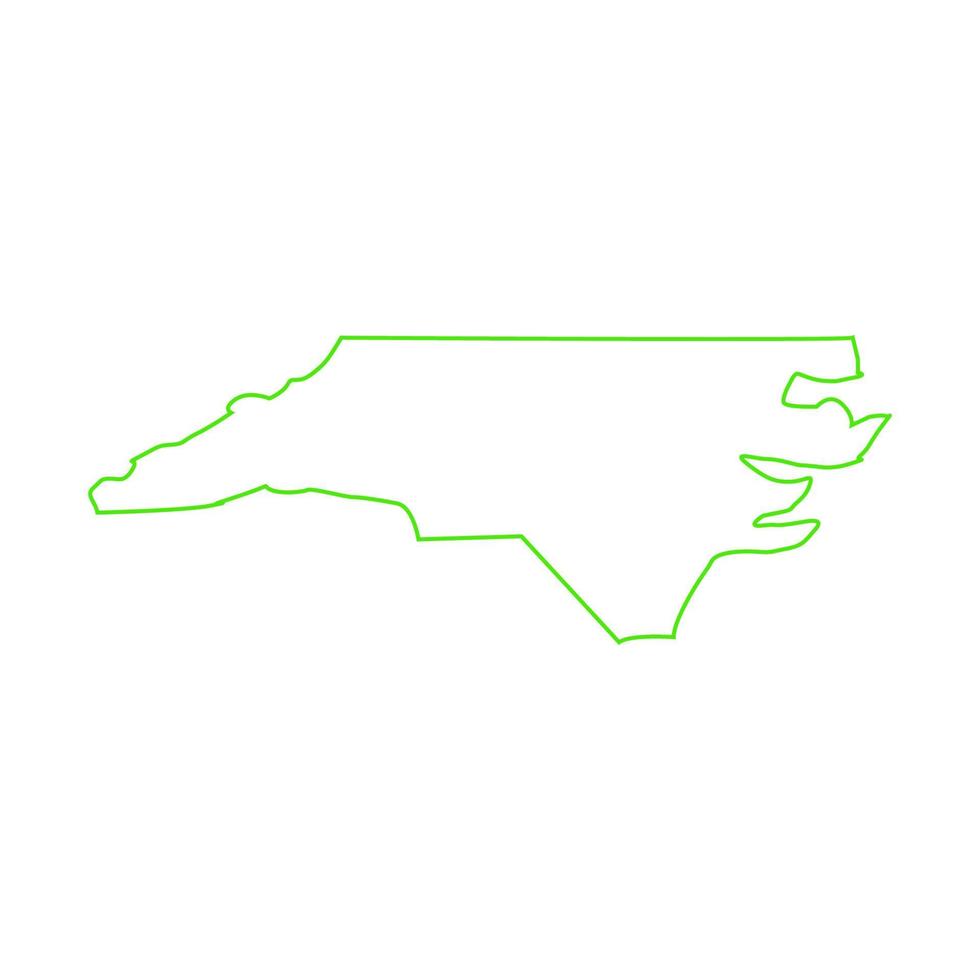 Noord-Carolina kaart geïllustreerd vector