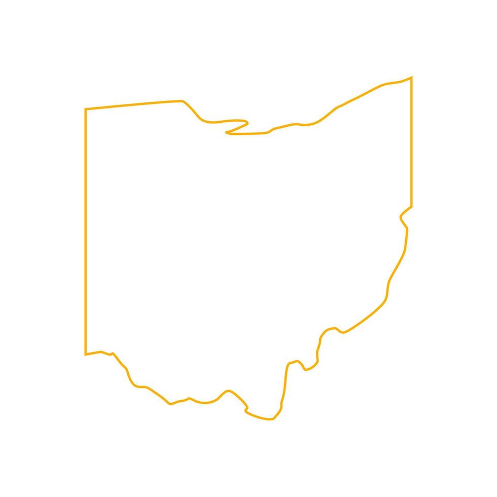 Ohio kaart geïllustreerd vector