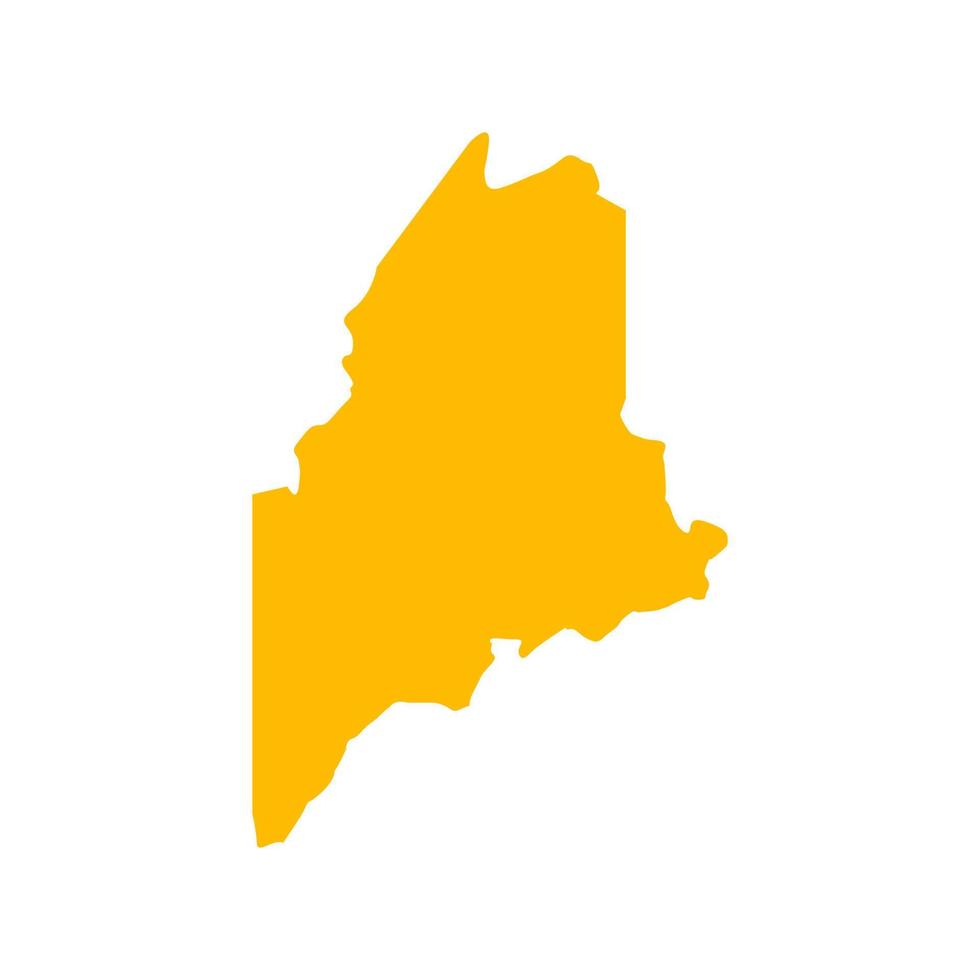 Maine kaart op witte achtergrond vector