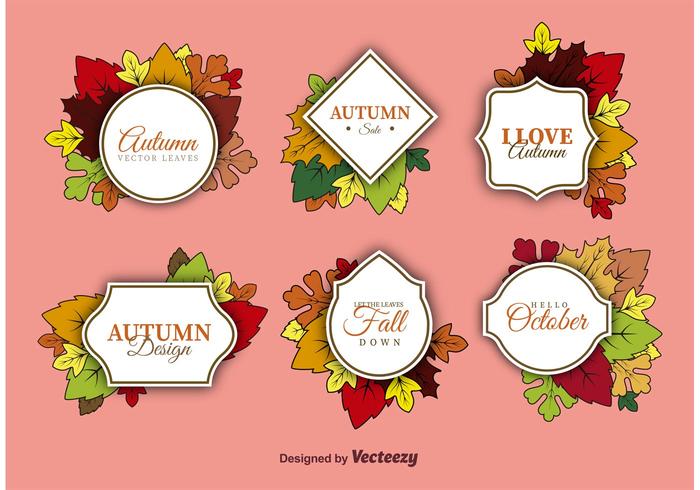 Herfstlabelvectoren vector