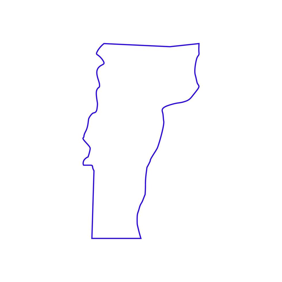 geïllustreerde kaart van vermont vector