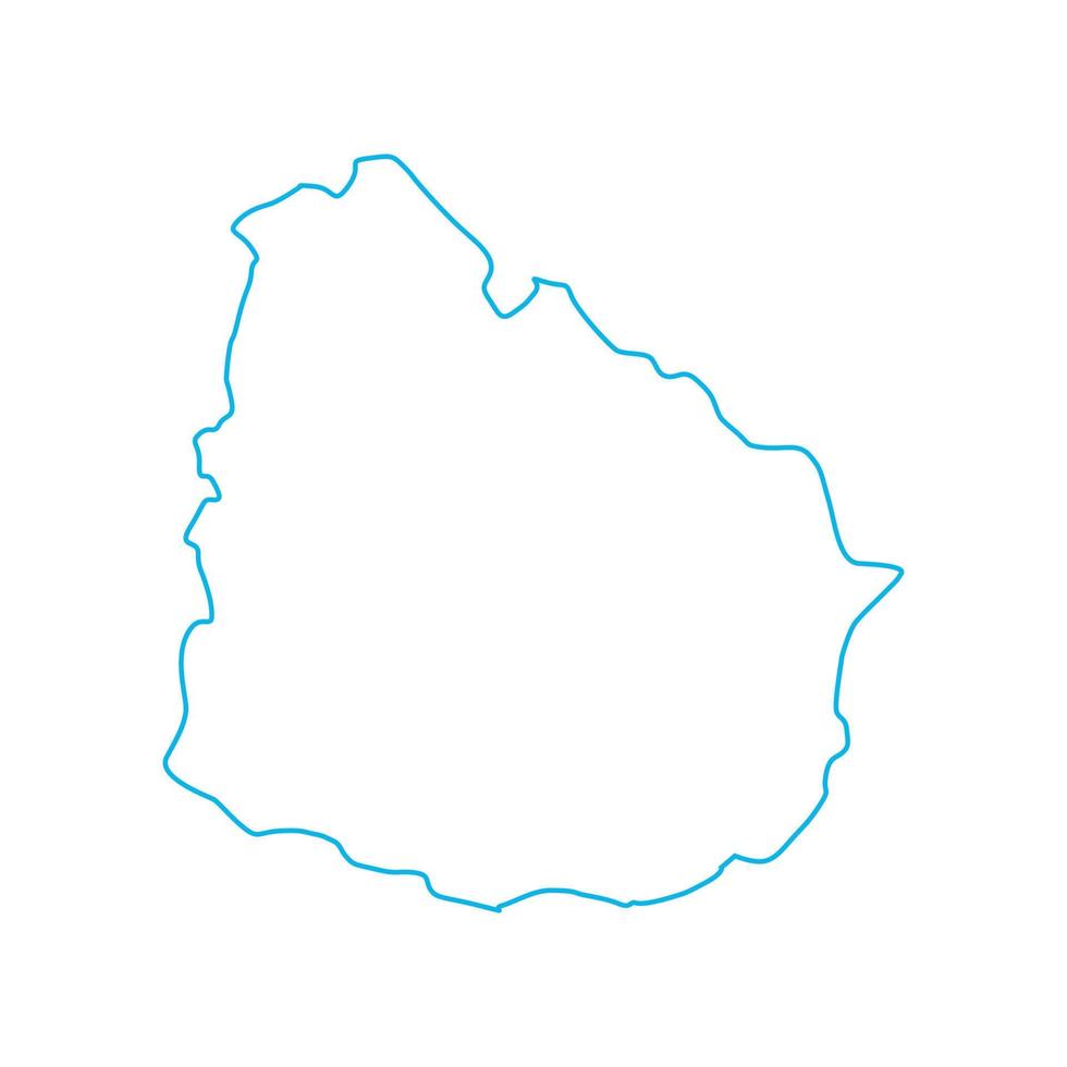 uruguay kaart geïllustreerd vector