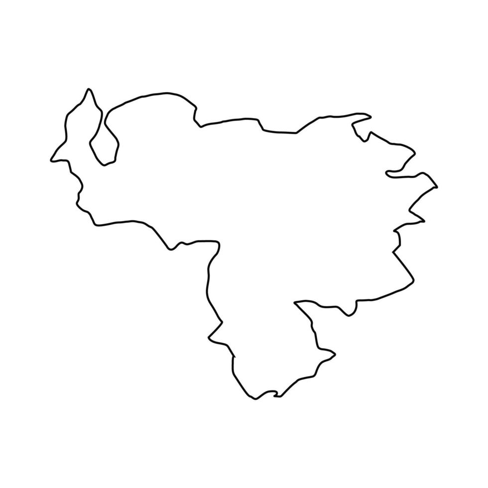 venezuela kaart geïllustreerd vector