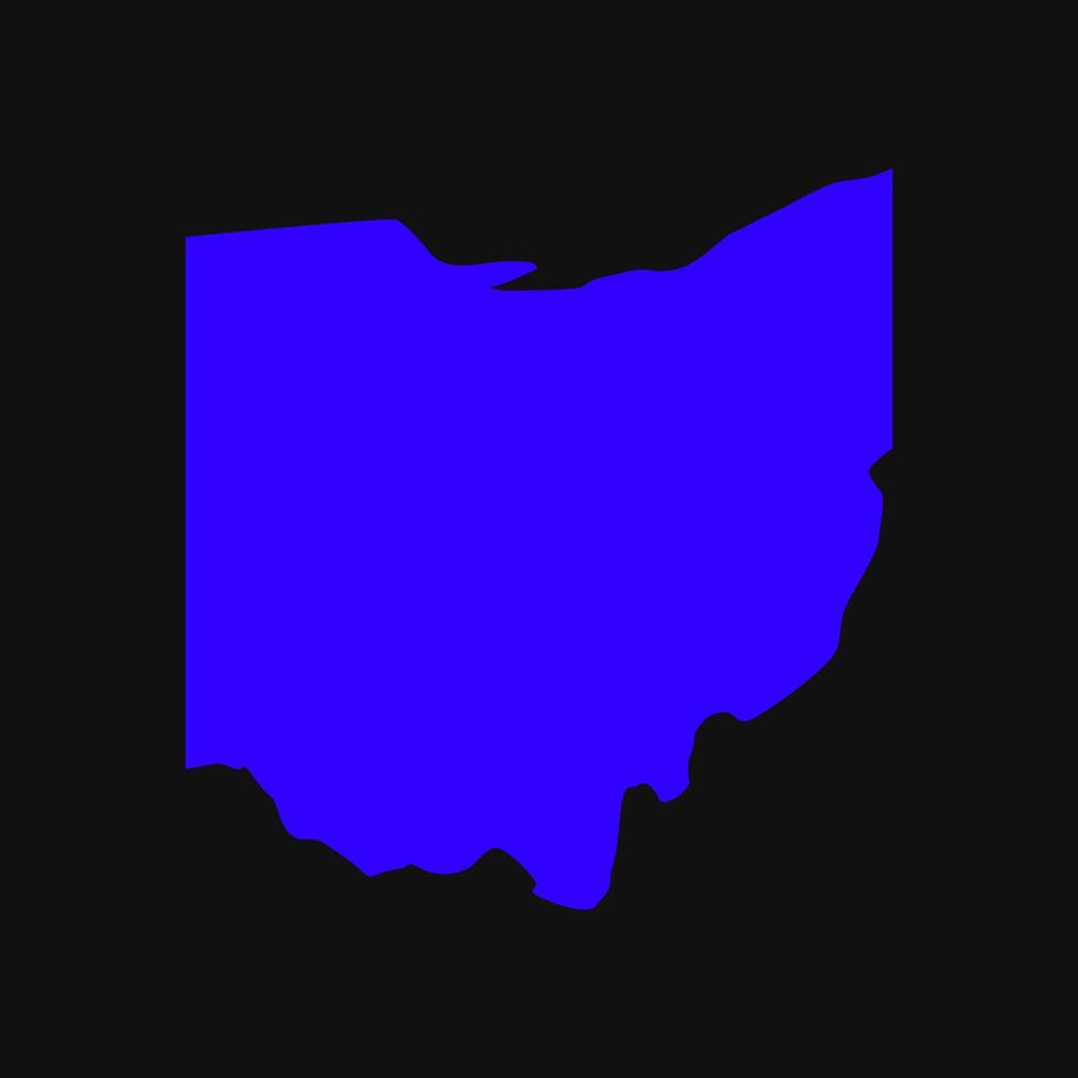 Ohio kaart geïllustreerd vector