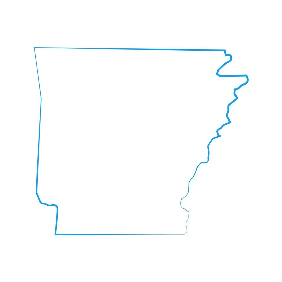 arkansas kaart op witte achtergrond vector