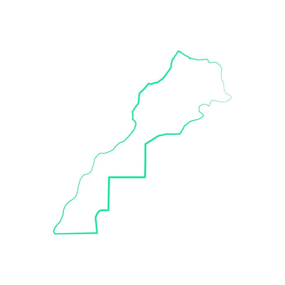 marokko kaart op witte achtergrond vector