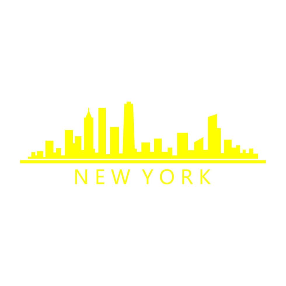 de horizon van New York op witte achtergrond vector