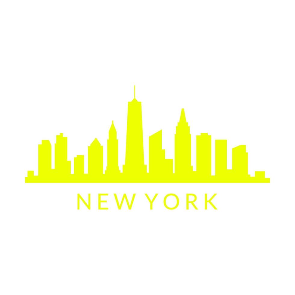 de horizon van New York op witte achtergrond vector