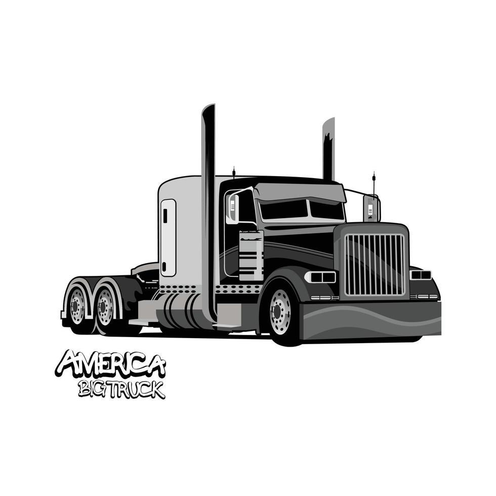 amerika grote vrachtwagen illustratie vector