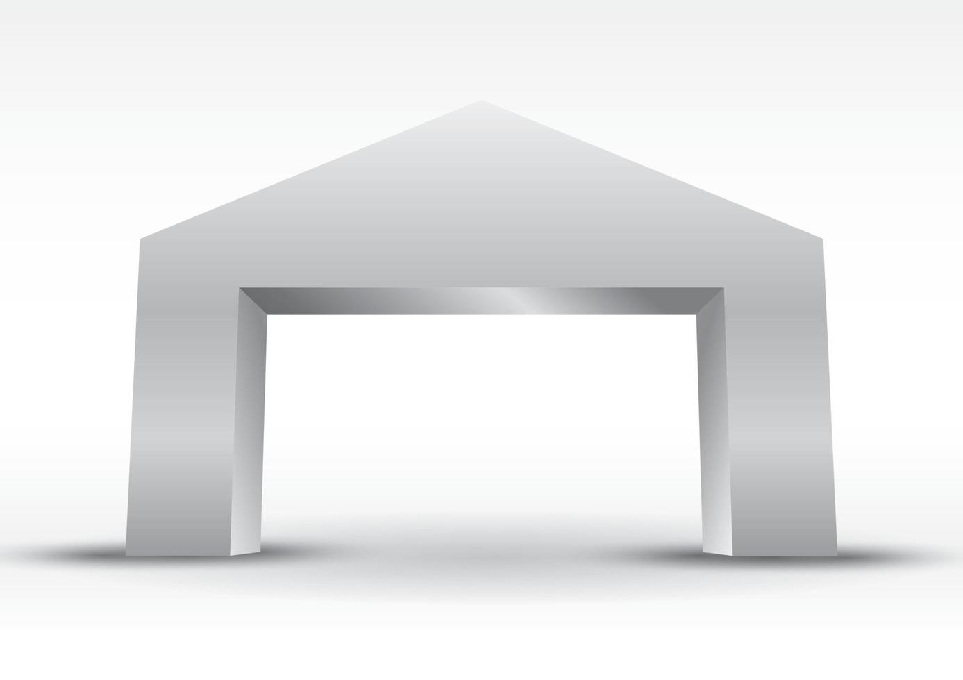 3d poortingang tentoonstellingsvector bewerkbaar met moderne stijl op geïsoleerde background vector