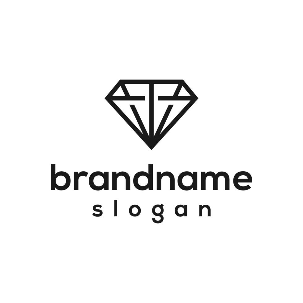 vectorafbeelding van diamant logo ontwerpsjabloon vector