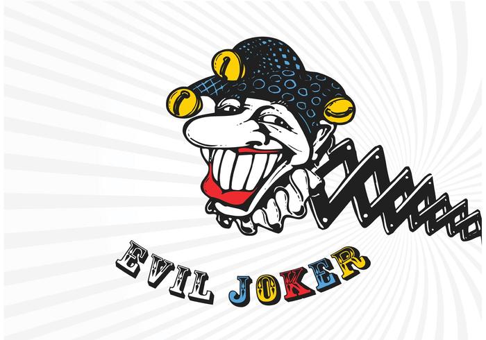 Gratis Vector Cartoon Evil Joker