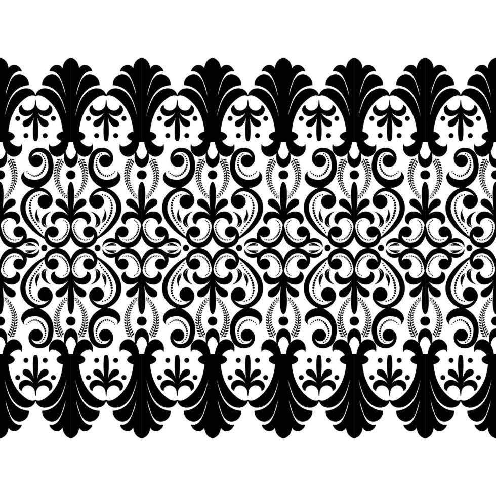 naadloos wit bloemenkantpatroon vector