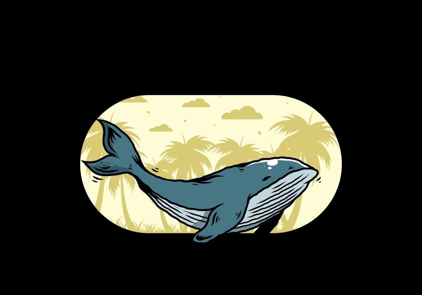 de grote walvis van de oceaan illustratie vector