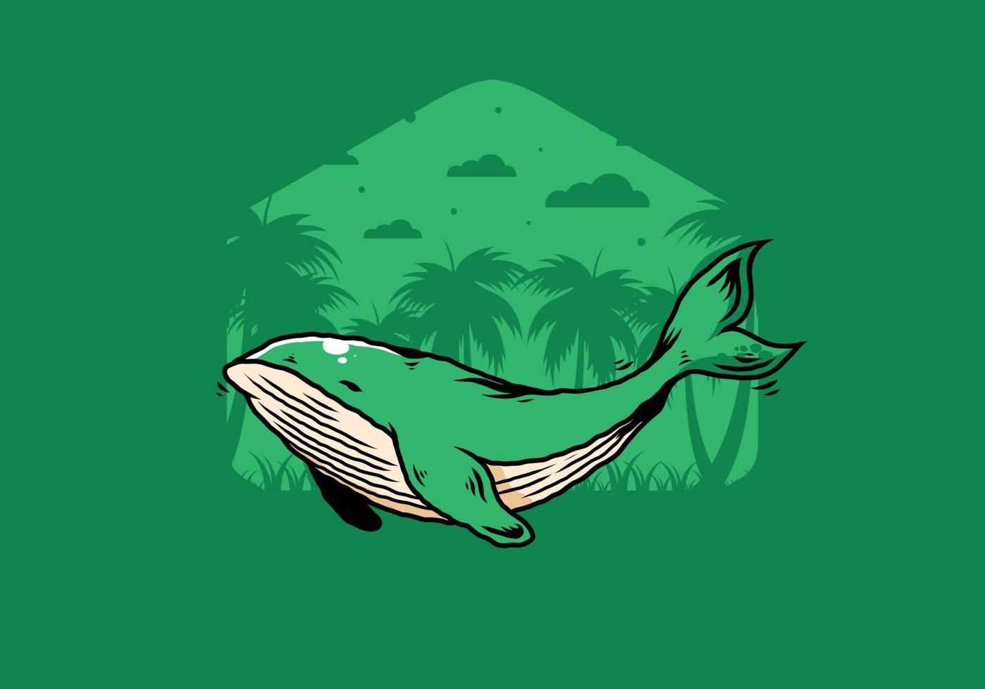 de grote walvis van de oceaan illustratie vector