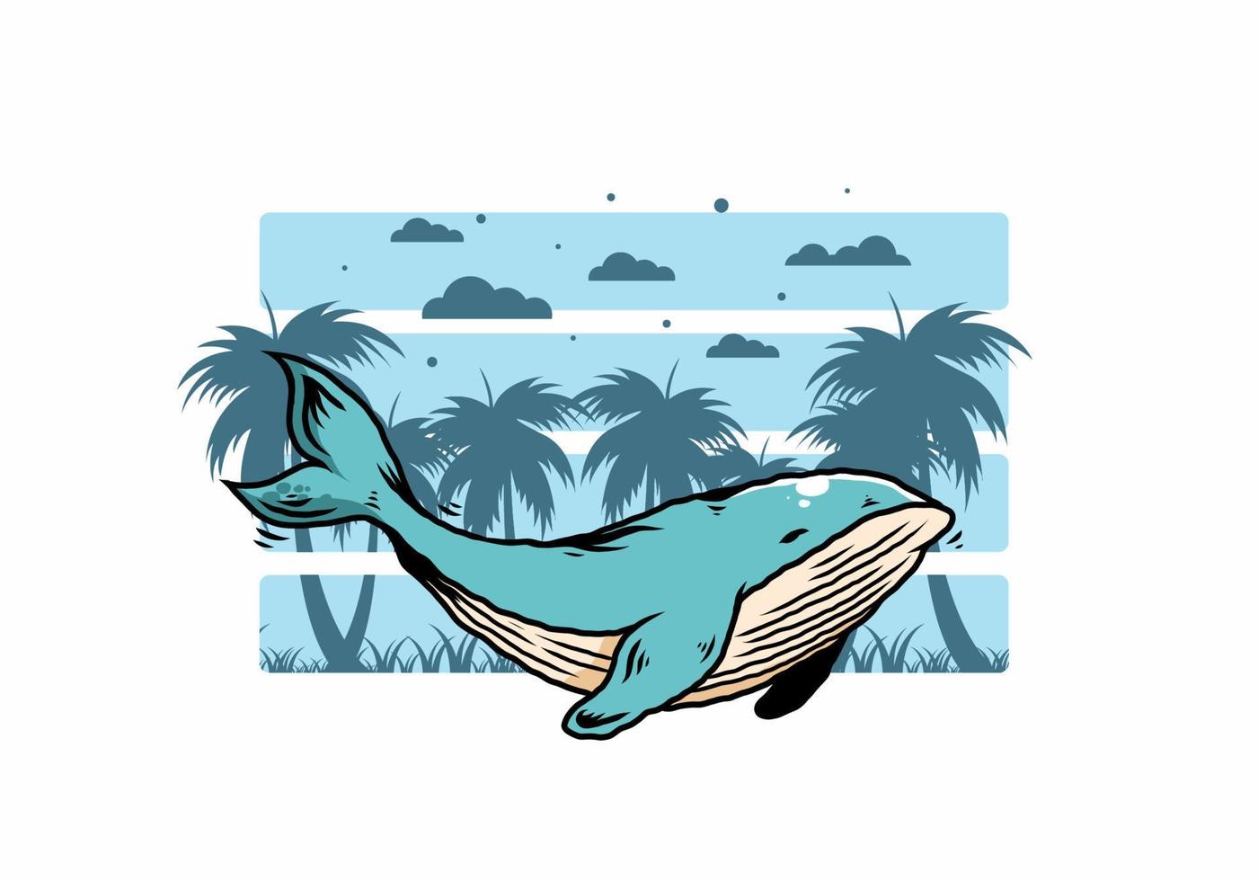 de grote walvis van de oceaan illustratie vector