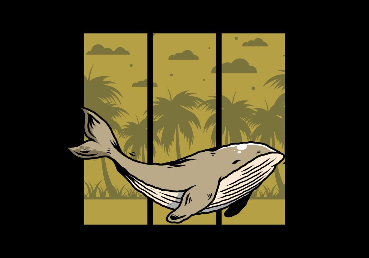 de grote walvis van de oceaan illustratie vector