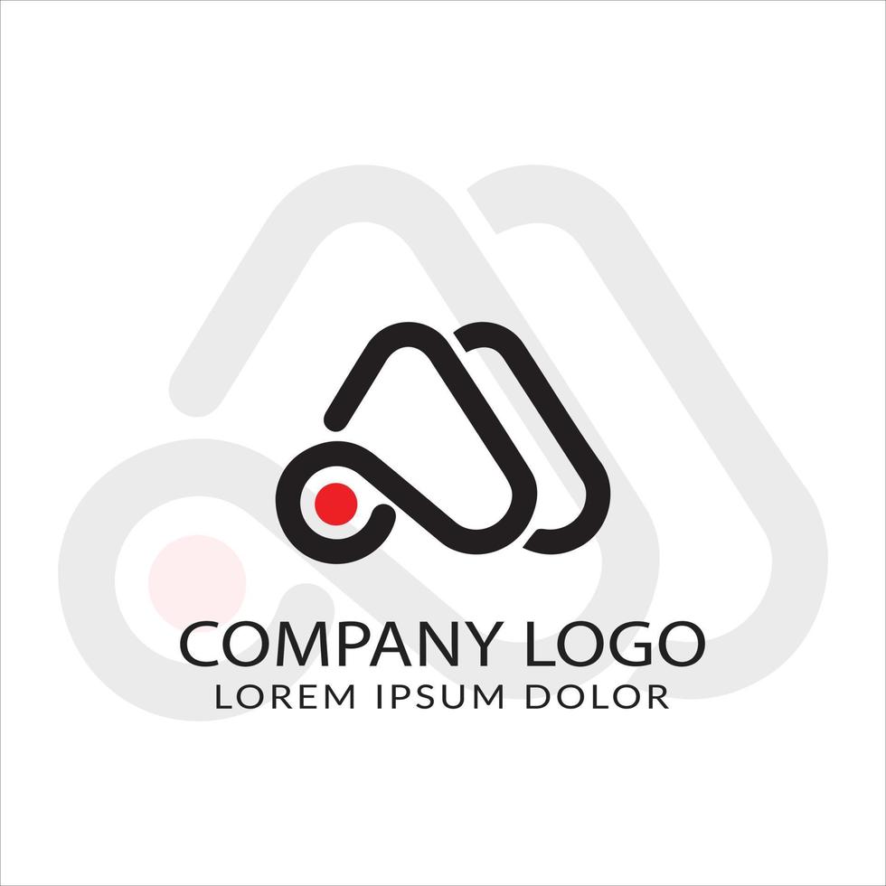 letter een logo-ontwerp vector